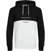 Jack & Jones Sweatshirt 'JJERyder' preto / branco