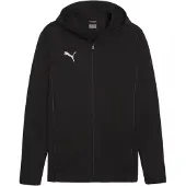 Puma Casaco de treino em moletão 'Team Final' preto / branco