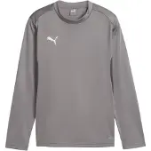 Puma Sweatshirt de desporto cinzento / branco
