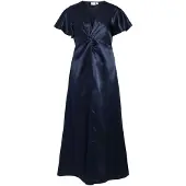Vila Vestido Longo De Manga Curta Sittas