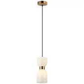 VIOKEF Candeeiro suspenso Memory, vidro, bronze/branco