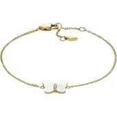 Fossil Pulseira ouro / branco pérola