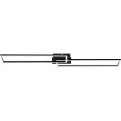 Briloner Candeeiro de teto LED Frame, controlo remoto, preto