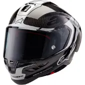 Alpinestars Elemento S-R10 Capacete Integral Carbono/Prateado XL unissexo preto