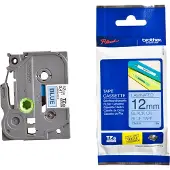 Brother TZe-531 fita 12mm texto preto sobre azul (8M)