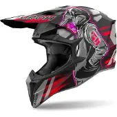 Airoh Wraaap Cyber Mate/Preto/Vermelho/Cinzento/Antracite XL unissexo