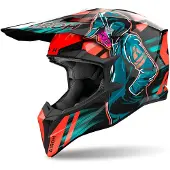 Airoh Wraaap Cyber Laranja/Preto/Azul L unissexo