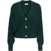 JDY Casaco de malha 'JDYJUSTY' bege / verde escuro / preto