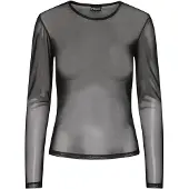 Pieces Camisa 'Ninni' preto / transparente