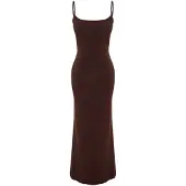 Trendyol Vestido castanho escuro