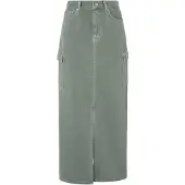 Pepe Jeans para mulher. PL901143 Saia Maxi Hw Clr verde (L), Casual, Denim, Algodão orgânico, Sustentável