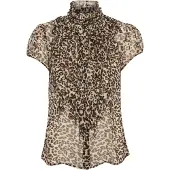 Saint tropez Blusa 'Lilja' estuque / castanho / preto