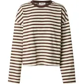 EDITED The Label Camisa 'Delfia' castanho escuro / branco