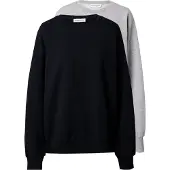 STUDIO SELECT Sweatshirt 'Lotta' acinzentado / preto