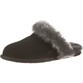 Ugg para mulher. 1106872 Chinelos de Pele Scuffette II preto (37), Plano, Camurça, Nenhum, Homewear