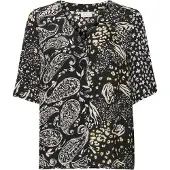 Kaffe Blusa 'Lita' amarelo / preto / branco