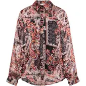 Usha Blusa mistura de cores / preto