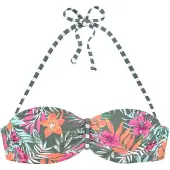 Venice beach Top de biquíni verde pastel / laranja / rosa / branco