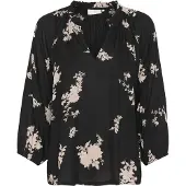 Kaffe Blusa 'KA Sigrid' pó / preto