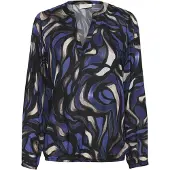 Kaffe Blusa 'Ditte' bege / índigo / preto