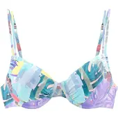 Venice beach Top de biquíni 'Varia' turquesa / azul claro / amarelo / roxo pastel