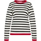 Usha Pullover azul escuro / vermelho / branco