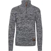 !Solid Pullover 'Philostrate' azul / castanho / branco