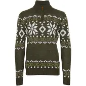 !Solid Pullover 'Norwin' castanho / oliveira / branco