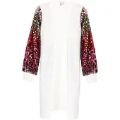 IZIA Casaco de malha mistura de cores / offwhite