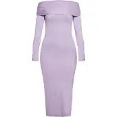 NAEMI Vestido de malha lavanda