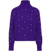 Nascita Pullover azul-violeta / branco