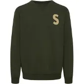 !Solid Sweatshirt bege / verde