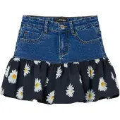 Desigual , Minissaia de ganga folho margaridas, Azul, 13/14