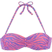 Venice beach Top de biquíni roxo escuro / rosa