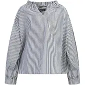 Dreimaster Blusa azul escuro / branco