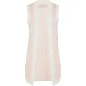 Usha Colete de malha rosa claro / branco