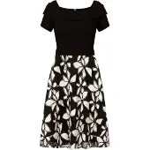 Kraimod Vestido de cocktail preto / branco