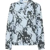 Kaffe Blusa 'KADitte' azul céu / cinzento escuro