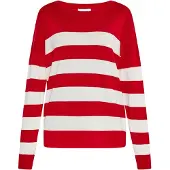Usha Pullover vermelho / branco