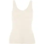 Hanro Top ' Woolen Silk ' creme / offwhite
