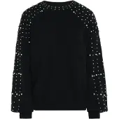 Faina Pullover preto / branco pérola