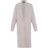Faina Casaco de malha taupe / offwhite