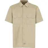 Dickies Camisas mangas curtas WORK SHIRT SS REC KHAKI homens - Bege - EU S