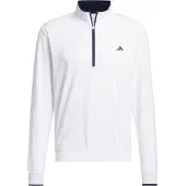 Adidas Camisa funcionais 'Lightweight Half-Zip' preto / branco