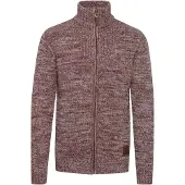 !Solid Casaco de malha 'Pomeroy' castanho / cinzento / vermelho vinho