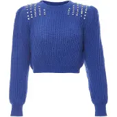 Nascita Pullover azul / transparente