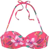 LASCANA Top de biquíni verde / roxo / laranja / rosa / branco