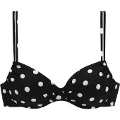 LASCANA Top de biquíni preto / branco