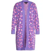 Faina Casaco de malha roxo / rosa / branco