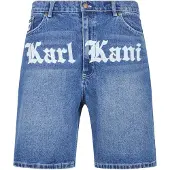 Karl kani Calças de ganga azul / branco